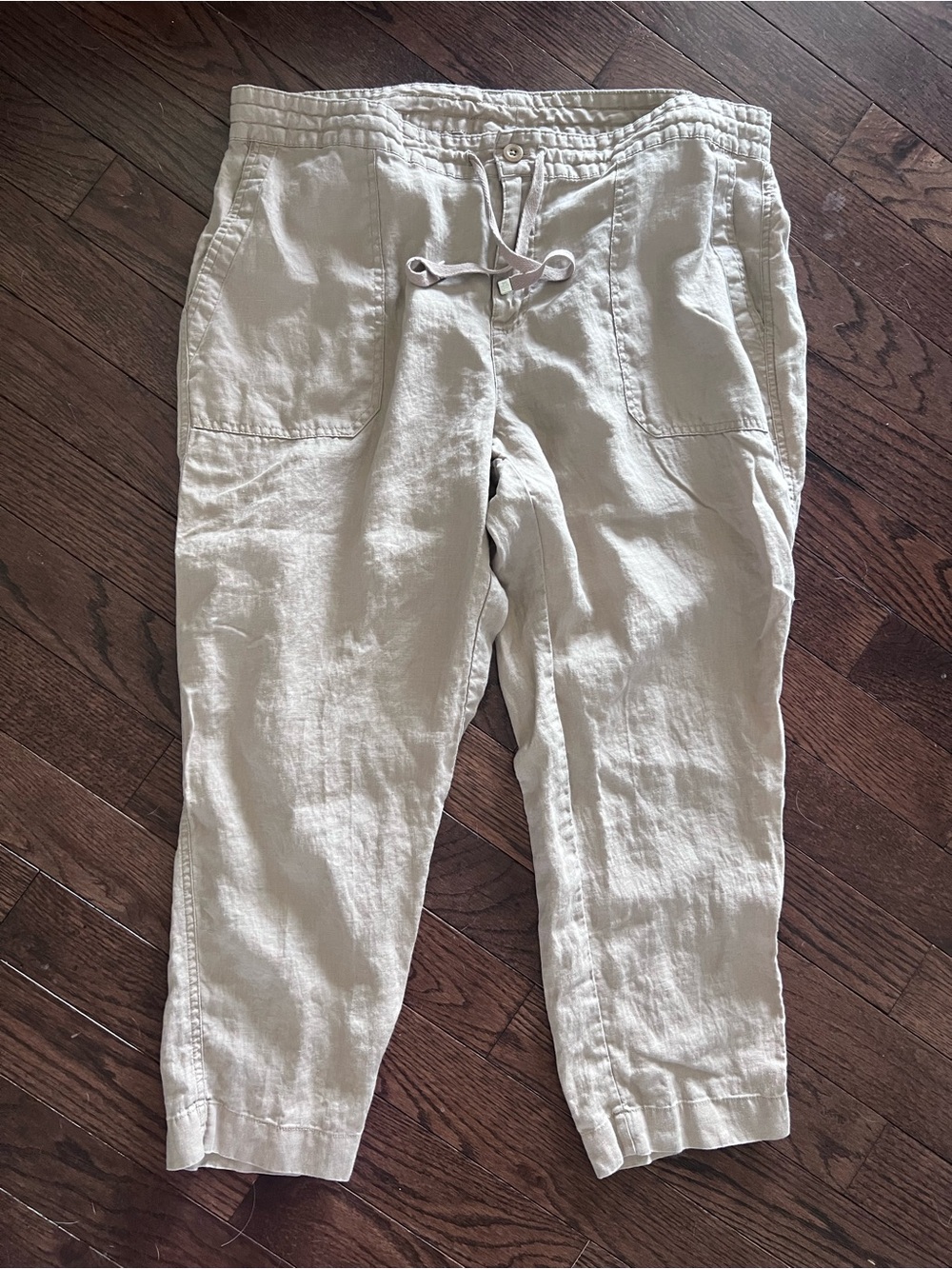Ralph Lauren Linen Drawstring Cropped pants  16W